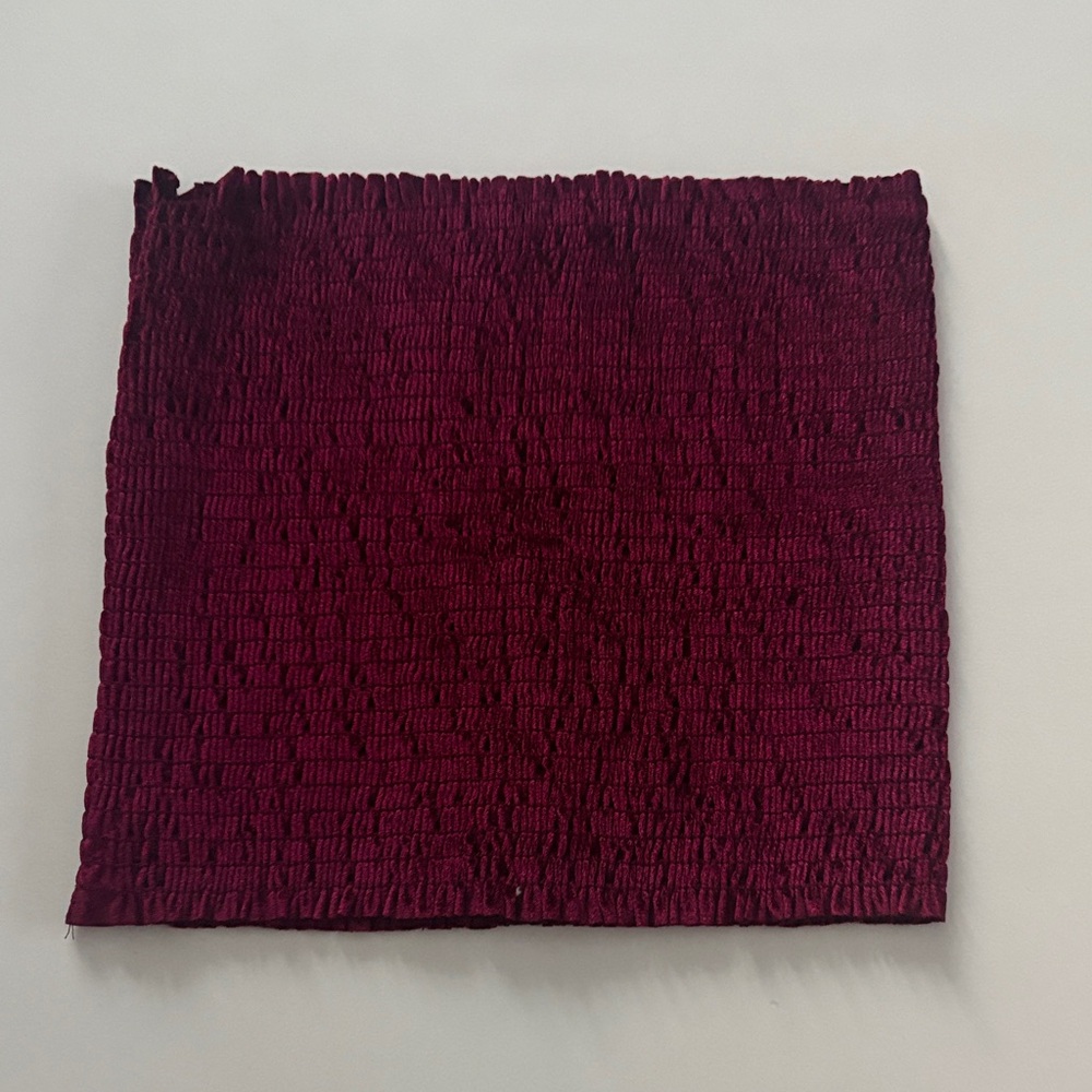 Burgundy Smocked Tube Top